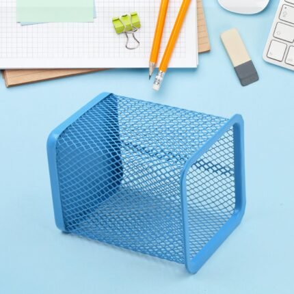 Metal Mesh Pen Holder for Desk Durable Office Organizer for Pens, Pencils, and Stationery (1 Pc)