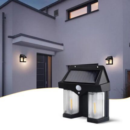 Outdoor Solar Wall Lamp Outdoor Waterproof Better Lamp Induction Garden Lamp Garden Villa Night Lamp Double Lamp Light (1 Pc)