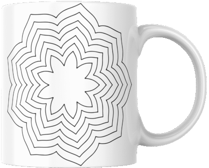 Mandala Printed Ceramic Mug | Coffee Mug | Tea Mug | Milk Mug | Designer Mug | 330 ml, Microwave & Dishwasher Safe | Mug for Kids | Mug for Friend, Birthday Gift