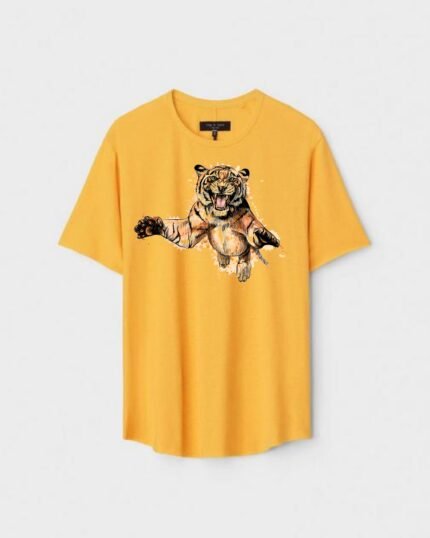 Unisex Designer Premium Quality Printed T-Shirt For Boys And Girls :: Cloth type : Cotton - Colour :: Yellow